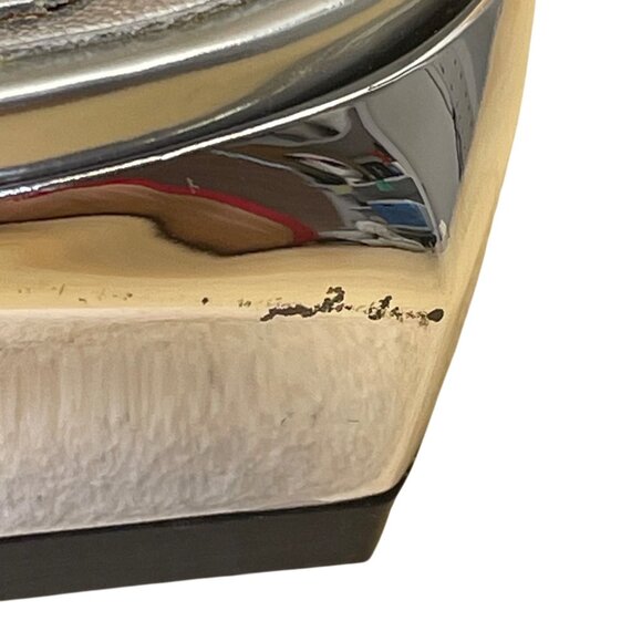 Fifi Women’s Silver Leather Bow Open Toe Chromed Accent Sandals Size US9/EU39 - Picture 6 of 8